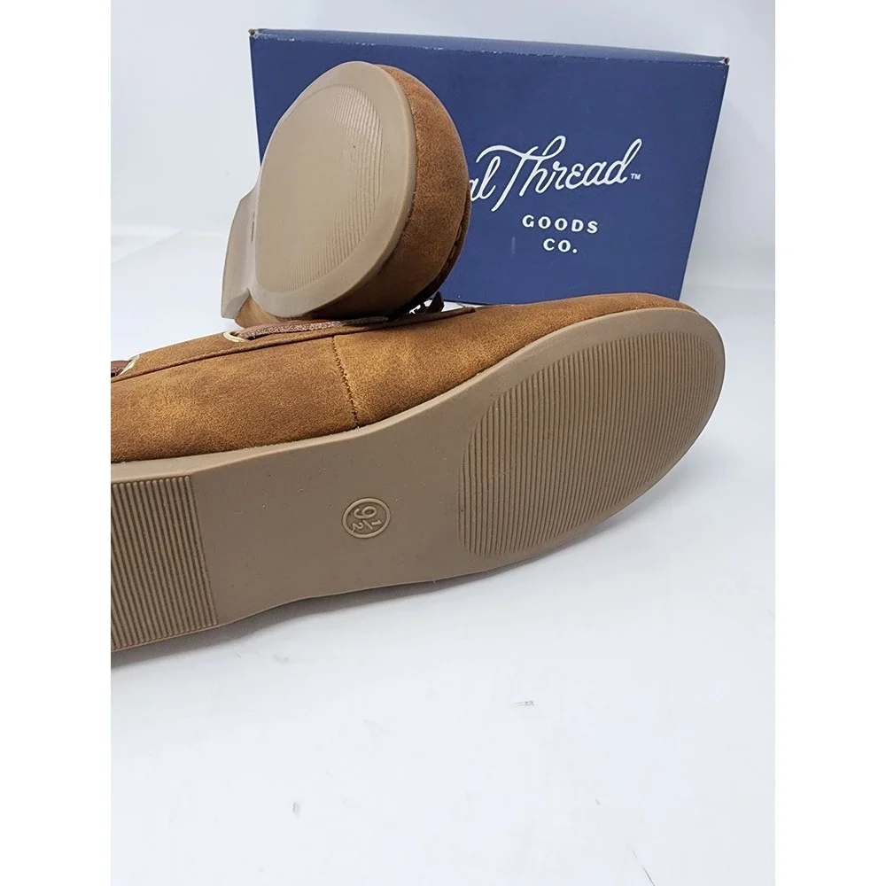Universal Thread Chestnut‎ Midge Boat Shoes Womens 9.5 Memory Foam Brown Loafers